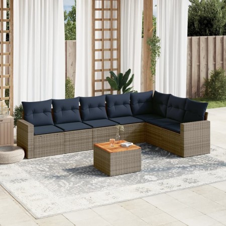Set de sofás de jardín 8 pzas con cojines ratán sintético gris de , Conjuntos de jardín - Ref: Foro24-3256488, Precio: 569,12...