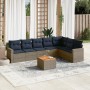 Set de sofás de jardín 8 pzas con cojines ratán sintético gris de , Conjuntos de jardín - Ref: Foro24-3256488, Precio: 569,12...