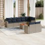 Set de sofás de jardín 9 pzas con cojines ratán sintético gris de , Conjuntos de jardín - Ref: Foro24-3256544, Precio: 674,89...