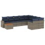 Set de sofás de jardín 10 pzas con cojines ratán sintético gris de , Conjuntos de jardín - Ref: Foro24-3256621, Precio: 737,0...