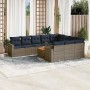 Set de sofás de jardín 11 pzas y cojines ratán sintético gris de , Conjuntos de jardín - Ref: Foro24-3256635, Precio: 794,30 ...