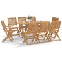 Juego de comedor de jardín 9 piezas madera maciza de acacia de , Conjuntos de jardín - Ref: Foro24-3214239, Precio: 514,66 €,...