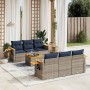 Set de sofás de jardín 7 pzas con cojines ratán sintético gris | Foro24.es | Tu tienda online para hogar, jardín y más Foro24.es