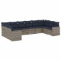 Set de sofás de jardín 10 pzas con cojines ratán sintético gris | Foro24.es | Tu tienda online para hogar, jardín y más Foro24.es