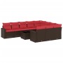 Set de sofás de jardín 11 pzas cojines ratán sintético marrón de , Conjuntos de jardín - Ref: Foro24-3219494, Precio: 752,86 ...