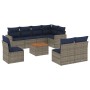 Set de sofás de jardín 9 pzas con cojines ratán sintético gris de , Conjuntos de jardín - Ref: Foro24-3256495, Precio: 640,55...