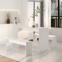 Juego de comedor 3 piezas madera contrachapada blanco de vidaXL, muebles para cocinas y comedores - Ref: Foro24-809476, Preci...