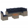 Set de sofás de jardín 7 pzas con cojines ratán sintético gris de , Conjuntos de jardín - Ref: Foro24-3256481, Precio: 509,06...
