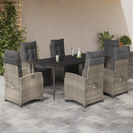 Set comedor jardín 7 pzas y cojines ratán sintético gris claro de , Conjuntos de jardín - Ref: Foro24-3213035, Precio: 1,00 €...