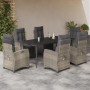 Set comedor jardín 7 pzas y cojines ratán sintético gris claro de , Conjuntos de jardín - Ref: Foro24-3213035, Precio: 1,00 €...