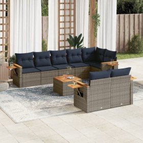 Comprar Set de sofás de jardín 9 pzas con cojines