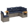 Set de sofás de jardín 5 pzas con cojines ratán sintético gris | Foro24.es | Tu tienda online para hogar, jardín y más Foro24.es