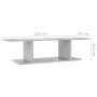 Mueble de TV de pared gris hormigón 103x30x26,5 cm de , Muebles TV - Ref: Foro24-806984, Precio: 38,66 €, Descuento: %