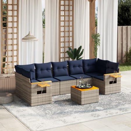 Set de sofás de jardín 8 pzas con cojines ratán sintético gris | Foro24.es | Tu tienda online para hogar, jardín y más Foro24.es