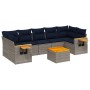 Set de sofás de jardín 8 pzas con cojines ratán sintético gris | Foro24.es | Tu tienda online para hogar, jardín y más Foro24.es