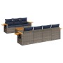 Set de sofás de jardín 8 pzas con cojines ratán sintético gris | Foro24.es | Tu tienda online para hogar, jardín y más Foro24.es