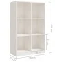 Estantería de madera maciza de pino blanca 70x33x110 cm de vidaXL, Librerías y estanterías - Ref: Foro24-809955, Precio: 91,5...