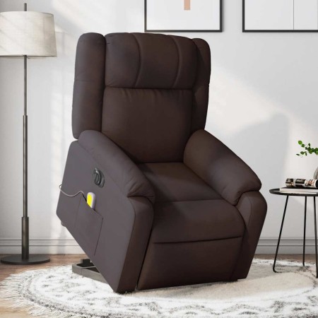 Sillón masaje eléctrico reclinable elevable tela marrón oscuro | Foro24.es | Tu tienda online para hogar, jardín y más Foro24.es