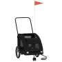 Remolque de bicicleta mascotas hierro tela Oxford negro de , Cochecitos para mascotas - Ref: Foro24-93982, Precio: 102,29 €, ...