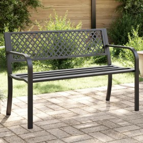Comprar Banco de jardín de acero negro 119 cm