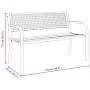 Banco de jardín de acero negro 119 cm | Foro24.es | Tu tienda online para hogar, jardín y más Foro24.es