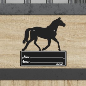 Placa de identificación de establo de acero negro de , Equipo y accesorios para equitación - Ref: Foro24-172478, Precio: 17,5...
