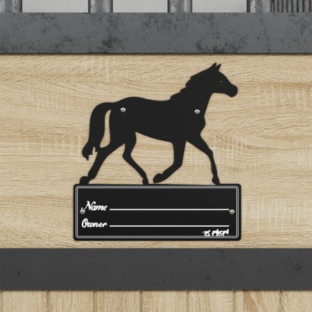 Placa de identificación de establo de acero negro de , Equipo y accesorios para equitación - Ref: Foro24-172478, Precio: 17,5...