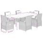 Set comedor jardín 7 pzas y cojines ratán sintético gris de , Conjuntos de jardín - Ref: Foro24-3262859, Precio: 1,00 €, Desc...