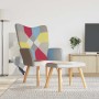 Silla de relajación con reposapiés tela patchwork en Sillones | Comprar online en Foru.es