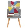 Silla de relajación con reposapiés tela patchwork en Sillones | Comprar online en Foru.es