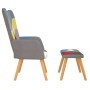 Silla de relajación con reposapiés tela patchwork en Sillones | Comprar online en Foru.es