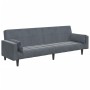 Sofá cama de 2 plazas con taburete terciopelo gris oscuro de , Sofás - Ref: Foro24-3258134, Precio: 344,26 €, Descuento: %