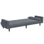 Sofá cama de 2 plazas con taburete terciopelo gris oscuro de , Sofás - Ref: Foro24-3258134, Precio: 344,26 €, Descuento: %