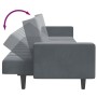 Sofá cama de 2 plazas con taburete terciopelo gris oscuro de , Sofás - Ref: Foro24-3258134, Precio: 344,26 €, Descuento: %