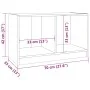 Mueble de TV de madera maciza de pino 70x33x42 cm de vidaXL, Muebles TV - Ref: Foro24-809942, Precio: 38,38 €, Descuento: %