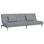 Sofá cama de 2 plazas con taburete tela gris claro de , Sofás - Ref: Foro24-3258103, Precio: 317,35 €, Descuento: %