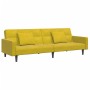 Sofá cama de 2 plazas con taburete terciopelo amarillo | Foro24.es | Tu tienda online para hogar, jardín y más Foro24.es