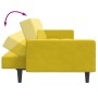 Sofá cama de 2 plazas con taburete terciopelo amarillo | Foro24.es | Tu tienda online para hogar, jardín y más Foro24.es