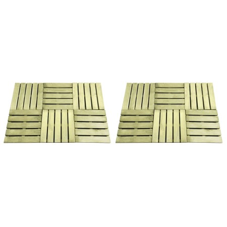 Baldosas de porche 12 unidades madera verde 50x50 cm en Materiales de construcción | Comprar online en Foru.es