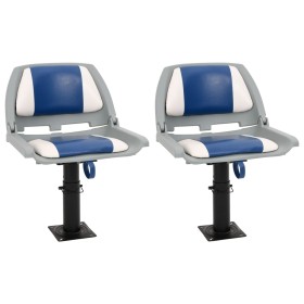 Asientos plegables de barco 4 uds azul y blanco 48x51x41 cm de , Piezas para veleros - Ref: Foro24-3284283, Precio: 220,14 €,...