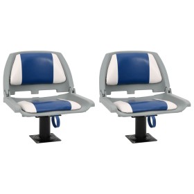 Asientos plegables de barco 4 uds azul y blanco 48x51x41 cm de , Piezas para veleros - Ref: Foro24-3284281, Precio: 188,34 €,...