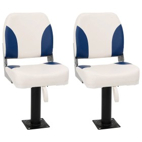 Asientos plegables de barco 4 uds azul y blanco 41x36x48 cm de , Piezas para veleros - Ref: Foro24-3284288, Precio: 167,74 €,...