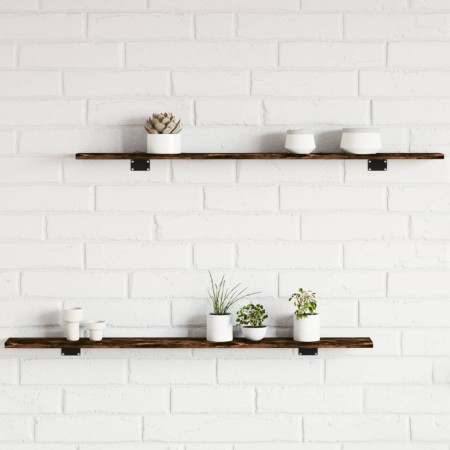 Estantes pared 4 uds madera ingeniería roble humo 100x10x1,5 cm de , Estanterías - Ref: Foro24-838285, Precio: 27,29 €, Descu...