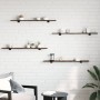 Estantes pared 4 uds madera ingeniería roble humo 100x10x1,5 cm de , Estanterías - Ref: Foro24-838285, Precio: 27,29 €, Descu...