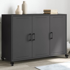 Aparador de acero negro 100,5x39x72 cm de , Aparadores - Ref: Foro24-846680, Precio: 151,76 €, Descuento: %
