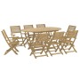 Juego de comedor de jardín 9 piezas madera maciza de acacia de , Conjuntos de jardín - Ref: Foro24-3295004, Precio: 473,10 €,...