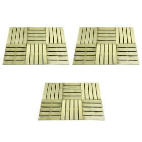 Baldosas de porche 18 unidades madera verde 50x50 cm en Materiales de construcción | Comprar online en Foru.es