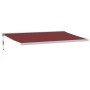 Toldo retráctil automático burdeos 500x300 cm de , Toldos - Ref: Foro24-3215327, Precio: 767,44 €, Descuento: %