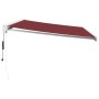 Toldo retráctil automático burdeos 500x300 cm de , Toldos - Ref: Foro24-3215327, Precio: 767,44 €, Descuento: %