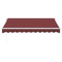 Toldo retráctil manual con luces LED burdeos 300x250 cm de , Toldos - Ref: Foro24-3214969, Precio: 268,23 €, Descuento: %